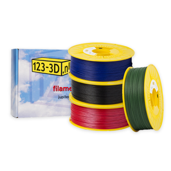 123-3D BK/G/R/B Glitter Filament PLA starter pack 1.75mm, 1.1 kg  DFE20343 - 1