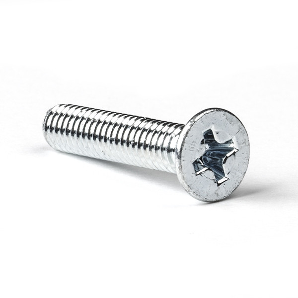 123-3D Galvanised metal countersunk head screw, M4 x 60mm (10-pack)  DBM00101 - 1