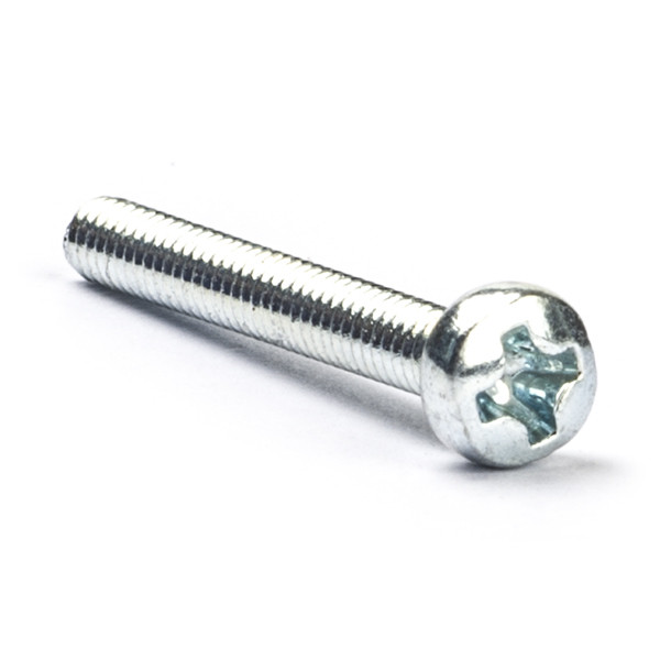 123-3D Galvanised metal round head screw, M2 x 16mm (50-pack)  DBM00197 - 1