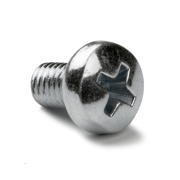 123-3D Galvanised metal round head screw, M4 x 12mm (50-pack)  DBM00021 - 1