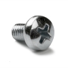 Galvanised metal round head screw, M4 x 8mm (50-pack)