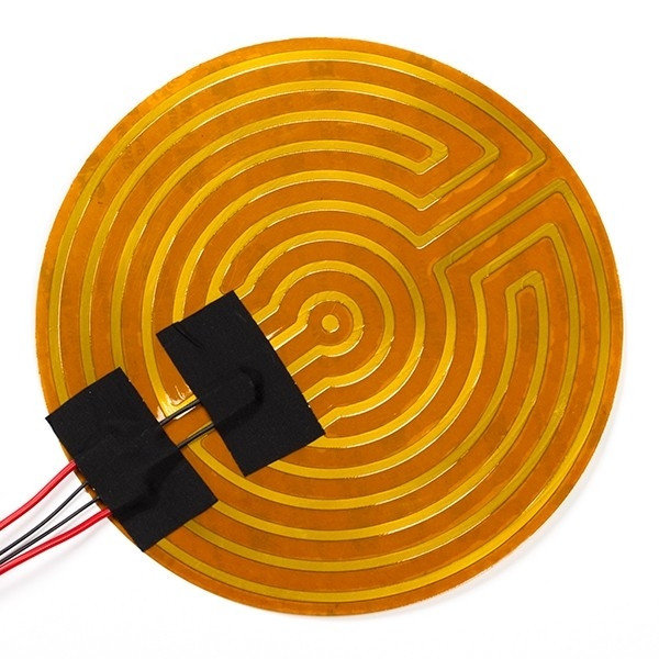 123-3D Kapton 24V round heating mat, 16cm  DHB00026 - 1