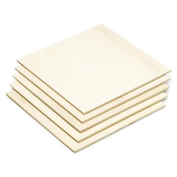 Snapmaker 33045 1.5mm Thick Basswood Plywood Sheet (5-Pack)