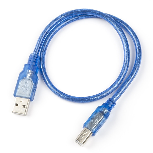 123-3D USB A to B blue cable, 50cm  DDK00034 - 1