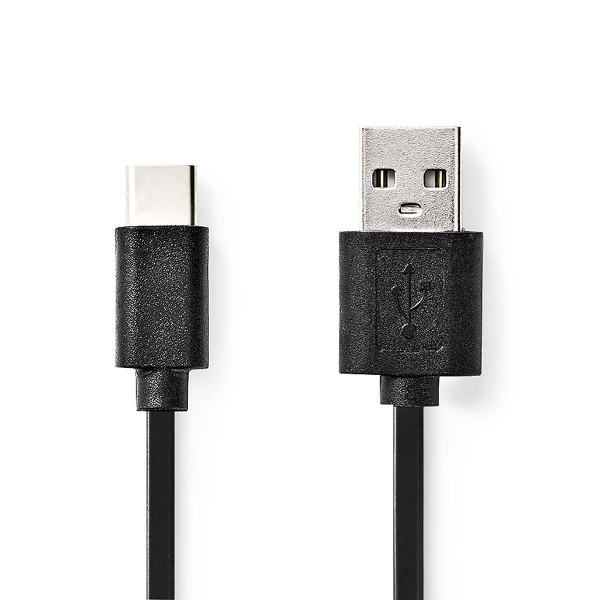 123-3D USB A to C black cable, 200cm  DAR00552 - 1