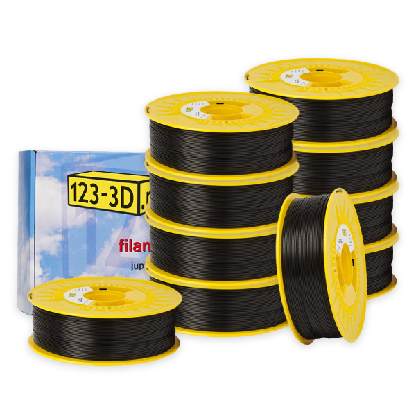 123-3D black PLA filament 1.75mm, 1.1kg (10-pack)  DFE20322 - 1