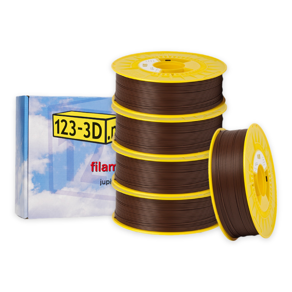 123-3D brown PLA filament 1.75mm, 1.1kg (5-pack)  DFE20321 - 1