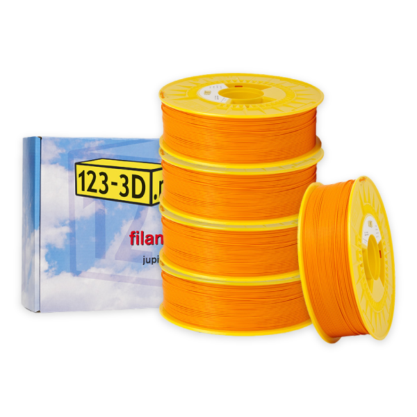 123-3D orange PLA filament 1.75mm, 1.1kg (5-pack)  DFE20309 - 1