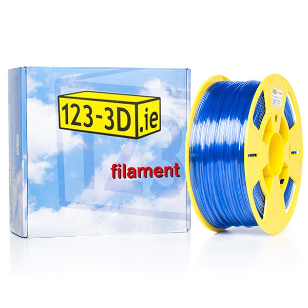 123-3D transparent blue PETG filament 1.75mm, 1kg DFE02001c DFE02043c DFE11007 - 1