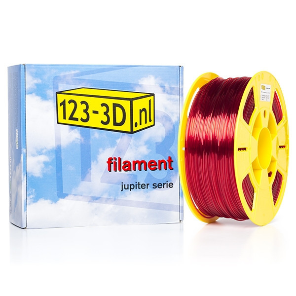 123-3D transparent red PETG filament 1.75mm, 1kg  DFP01178 - 1