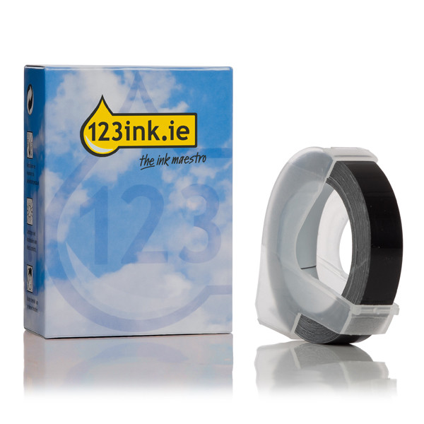 Dymo S0898130 white on black embossing tape, 9mm (123ink version)  088441 - 1