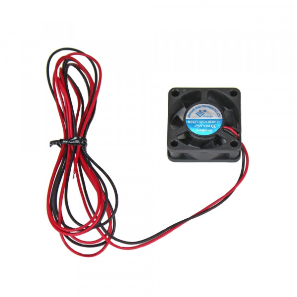 E3D axial fan, 30mm x 30mm x 10mm E-FAN-30-30-10-12V-BK-CABLE DED00134 - 1