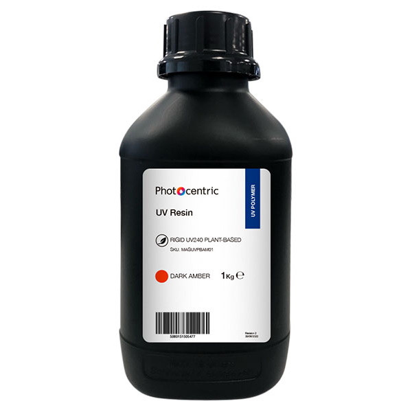 Photocentric dark amber plant-based DLP/LCD UV240 rigid resin, 1kg MAGUVPBAM01 DAR00858 - 1