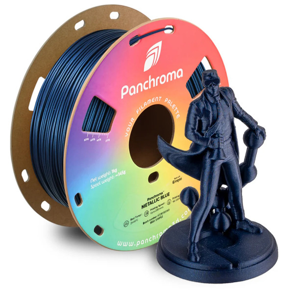 Polymaker Panchroma™ blue Metallic PLA filament 1.75mm, 1kg CA02036 DFP14435 - 1