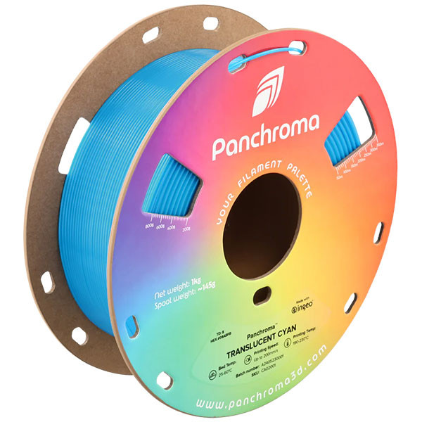 Polymaker Panchroma™ cyan Translucent PLA filament 1.75mm, 1kg CA02001 DFP14403 - 1