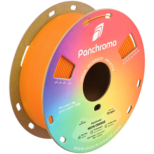 Polymaker Panchroma™ orange Neon PLA filament 1.75mm, 1kg CA02008 DFP14409 - 1