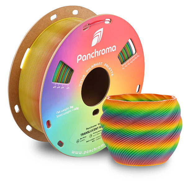 Polymaker Panchroma™ rainbow Gradient Translucent PLA filament 1.75mm, 1kg CA09001 DFP14546 - 1