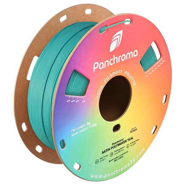 Polymaker Panchroma™ teal Satin PLA filament 1.75mm, 1kg CA05006 DFP14540 - 1