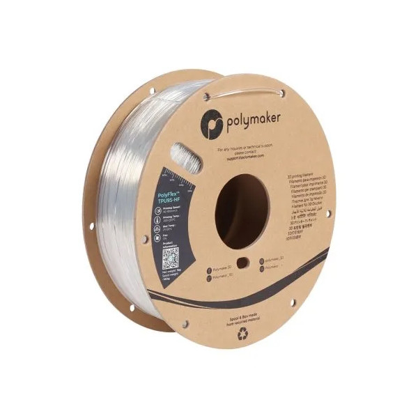 Polymaker PolyFlex clear TPU-95A High Speed filament 2.85mm, 1kg PD03006 DFP14374 - 1