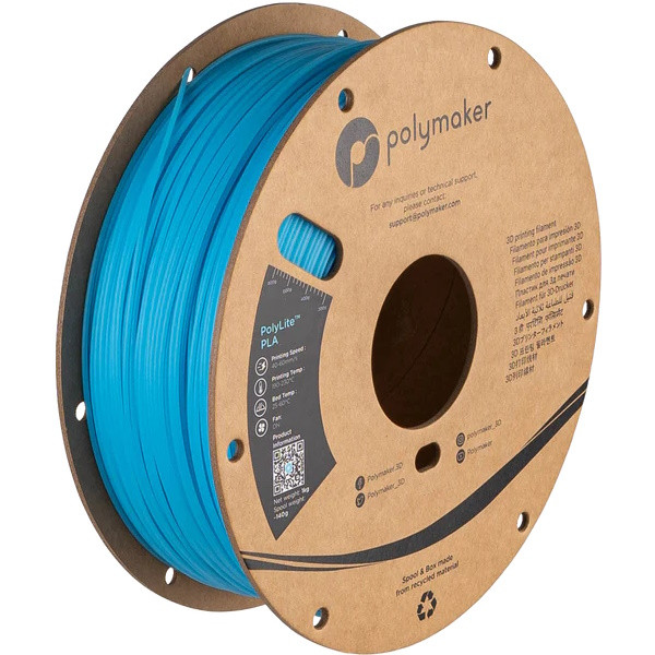 Polymaker PolyLite Luminous blue PLA filament 1.75mm, 1kg PA02092 DFP14397 - 2