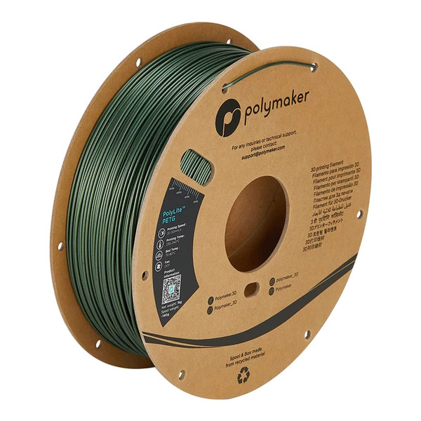 Polymaker PolyLite dark green PETG filament 1.75mm, 1kg PB01035 DFP14292 - 1