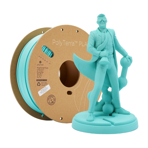 Polymaker PolyTerra arctic teal PLA filament 1.75mm, 1kg PM70844 DFP14164 - 1