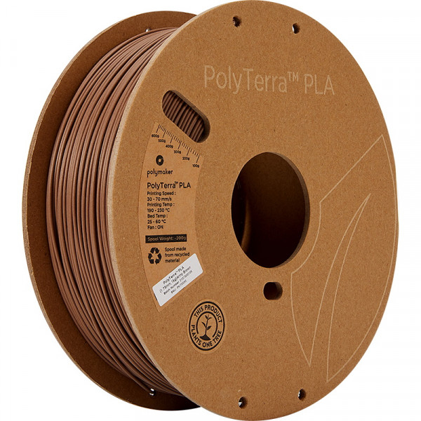 Polymaker PolyTerra army brown PLA filament 1.75mm, 1kg PM70959 DFP14230 - 1