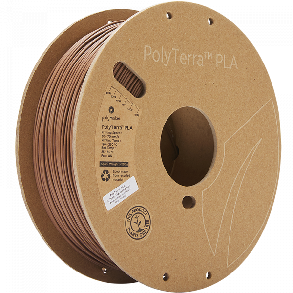 Polymaker PolyTerra earth-brown PLA filament 1.75mm, 1kg PM70907 DFP14235 - 1