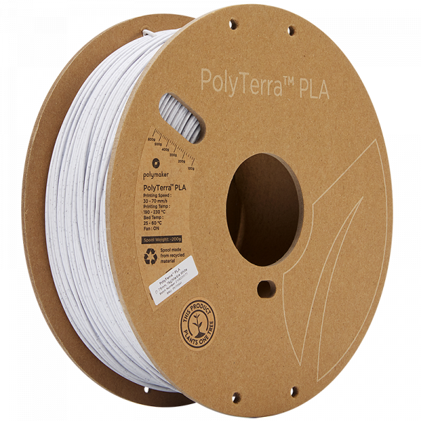 Polymaker PolyTerra marble-white PLA filament 1.75mm, 1kg PM70941 DFP14234 - 1