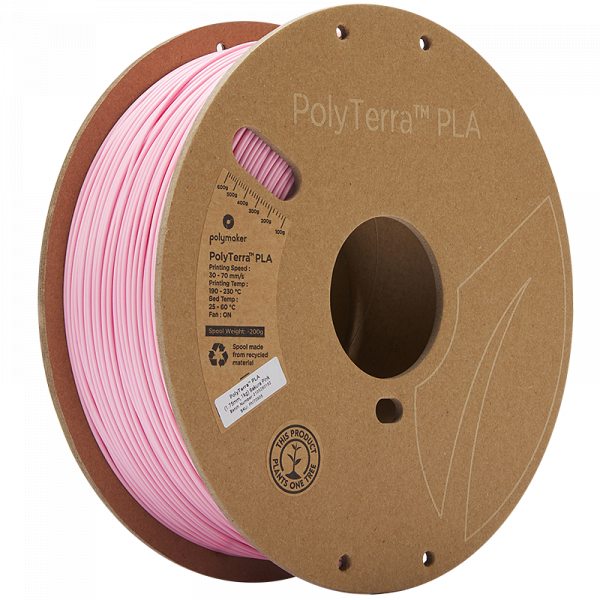 Polymaker PolyTerra sakura pink PLA filament 1.75mm, 1kg PM70908 DFP14240 - 1