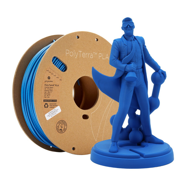 Polymaker PolyTerra sapphire blue PLA filament 1.75mm, 1kg PM70828 DFP14144 - 1