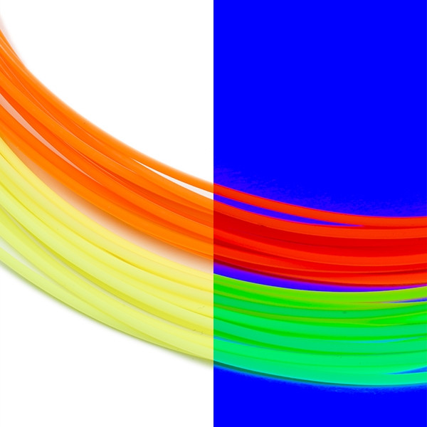 REAL fluorescent PLA filament sample pack, 1.75mm  DSP02008 - 1