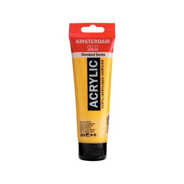 RoyalTalens Talens Amsterdam medium azo yellow acrylic paint, 120ml 17092692 220613 - 1