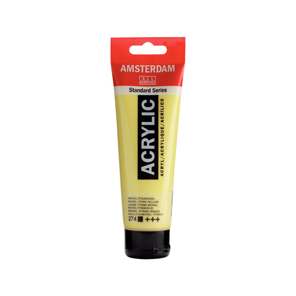 RoyalTalens Talens Amsterdam nickel titanium yellow acrylic paint, 120ml 17092742 220616 - 1