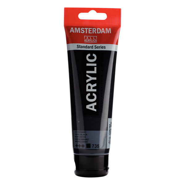 RoyalTalens Talens Amsterdam oxide black acrylic paint, 120ml 17097352 220675 - 1