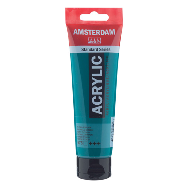 RoyalTalens Talens Amsterdam phthalo green acrylic paint, 120ml 17096752 220670 - 1