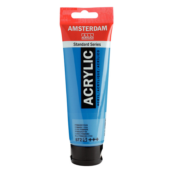 RoyalTalens Talens Amsterdam primary cyan acrylic paint, 120ml 17095722 220657 - 1