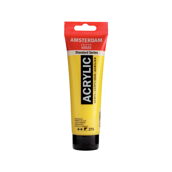 RoyalTalens Talens Amsterdam primary yellow acrylic paint, 120ml 17092752 220617 - 1