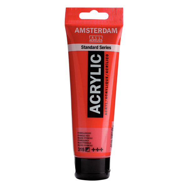 RoyalTalens Talens Amsterdam pyrrole red acrylic paint, 120ml 17093152 220624 - 1