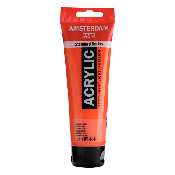 RoyalTalens Talens Amsterdam vermilion acrylic paint, 120ml 17093112 220623 - 1