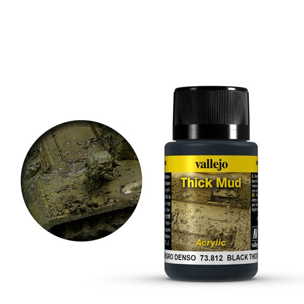 Vallejo Thick Mud black acrylic paint, 40ml 73812 DAR01082 - 1