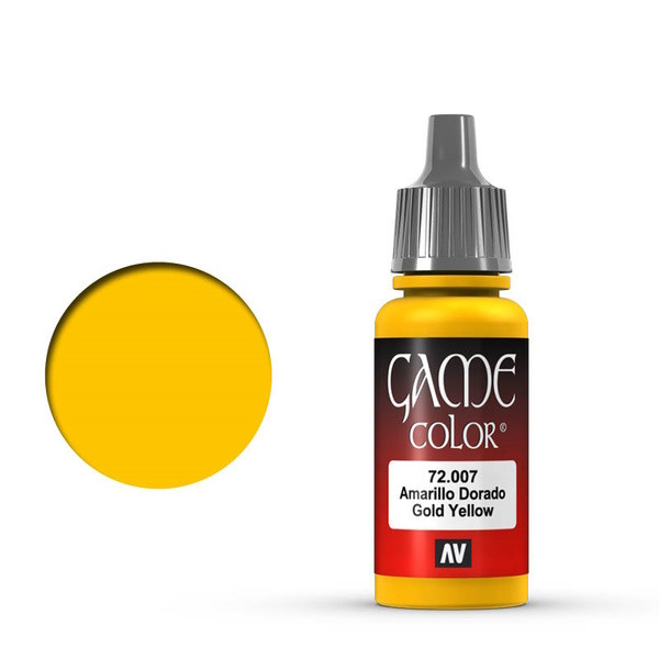 Vallejo gold yellow acrylic paint, 17ml 72007 DAR01065 - 1