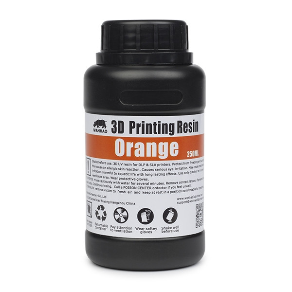 Wanhao orange UV resin, 250ml  DLQ02000 - 1