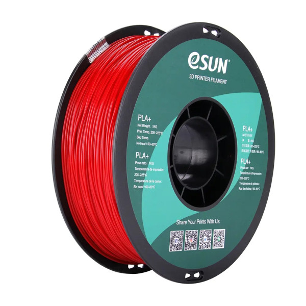 eSun fire engine red PLA+ filament 1.75mm, 1kg  DFE20283 - 1