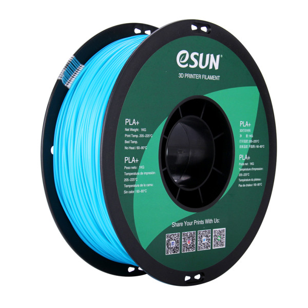 eSun light blue PLA+ filament 1.75mm, 1kg PLA175D1 DFE20097 - 1