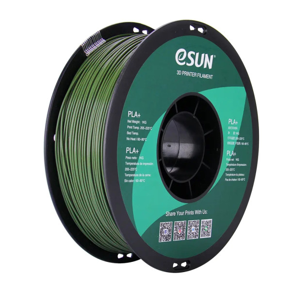 eSun olive green PLA+ filament 1.75mm, 1kg  DFE20278 - 1